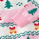 Festive print kids Christmas jumper - Pink (5)
