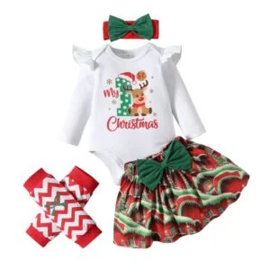 Newborn baby girl my 1st Christmas outfit (7)