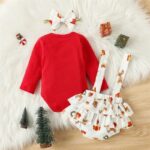 Newborn girl my 1st Christmas outfit set (3)