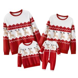 Reindeer print family matching Christmas jumper (3)