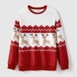 Reindeer print family matching Christmas jumper (4)