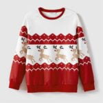 Reindeer print family matching Christmas jumper (5)