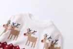 Reindeer print kids Christmas jumper - Red (1)