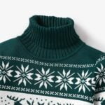 Reindeer print unisex Christmas jumper - green (4)