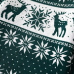 Reindeer print unisex Christmas jumper - green (5)