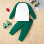White and green baby Christmas outfit (1)