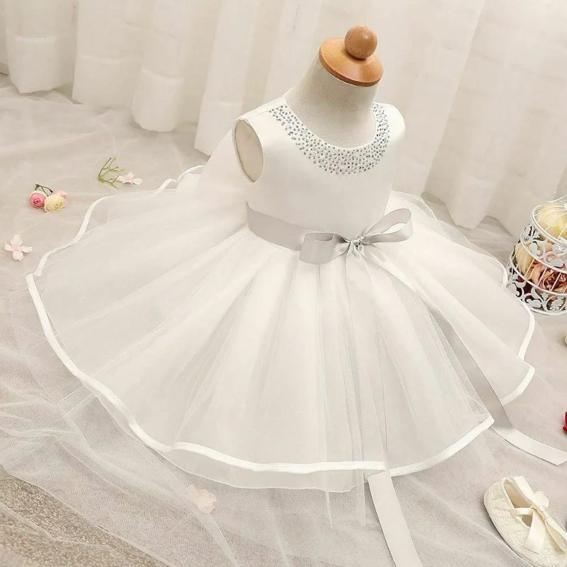 Flower girl dresses with best sale grey sash