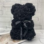 Handmade black rose teddy bear (1)