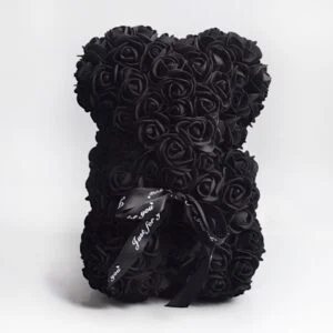 Handmade black rose teddy bear (2)