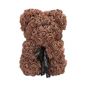 Handmade brown rose teddy bear (3)