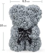 Handmade grey rose teddy bear (5)