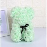Handmade mint green rose teddy bear (2) (1)