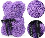 Handmade purple rose teddy bear (4)