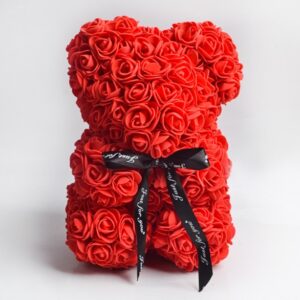 Handmade red rose teddy bear (3)