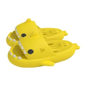 Shark sliders with holes-yellow