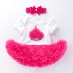 dark pink Baby girl birthday tutu outfits