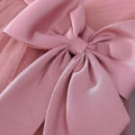 Long tulle girl occasion dress - pink (4)
