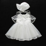 Baby girl christening dress with cape (7)