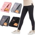 Girls' Rabbit Print Fleece Leggings (2)