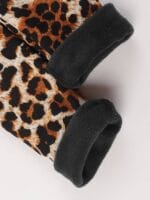Leopard Print Fleece Leggings for Girls (4)