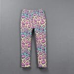 Pink Leopard Print Fleece Leggings for Girls (5)