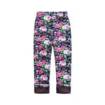Pink Rose Print Winter Leggings for Girls