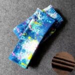 blue tie dye fleece leggings for girls! (2)