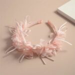 Pink Tulle Flower Headband (2)
