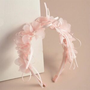 Pink Tulle Flower Headband (3)