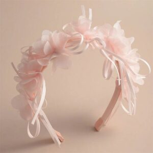 Pink Tulle Flower Headband (6)