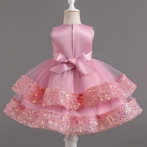 Sparkling Sequin & Tulle Party Dress for Little Girls (14)