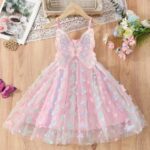 pink Butterfly Fairy Dress with Adjustable Straps & Wings (2)