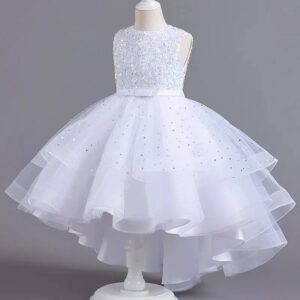 white Celestial High-Low Sequin Party Dress for Girls (8)