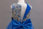 Blue Dazzling Gold Sequin Ball Gown for Special Occasions (5)