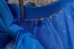 Blue Dazzling Gold Sequin Ball Gown for Special Occasions (7)