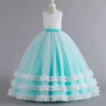 Light Green Pastel Princess Ball Gown with Sequin Bodice (2)