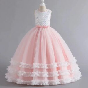 Light Pink Pastel Princess Ball Gown with Sequin Bodice (3)