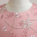 Pink Princess Ball Gown with Pearl-Adorned Bow (4)