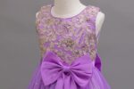 Purple Dazzling Gold Sequin Ball Gown for Special Occasions (5)