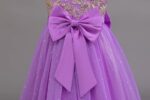 Purple Dazzling Gold Sequin Ball Gown for Special Occasions (7)