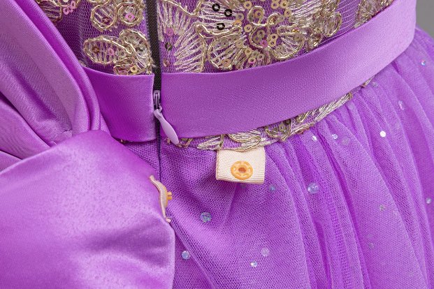 Purple Dazzling Gold Sequin Ball Gown for Special Occasions (8)