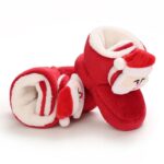Baby Corduroy Santa Christmas Boots (3) Pair of baby corduroy Santa Christmas boots with soft fleece lining and embroidered Santa decoration